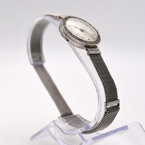 VINTAGE MOVADO 18CT WHITE GOLD DIAMOND COCKTAIL WATCH - ADDITIONAL PHOTO 2