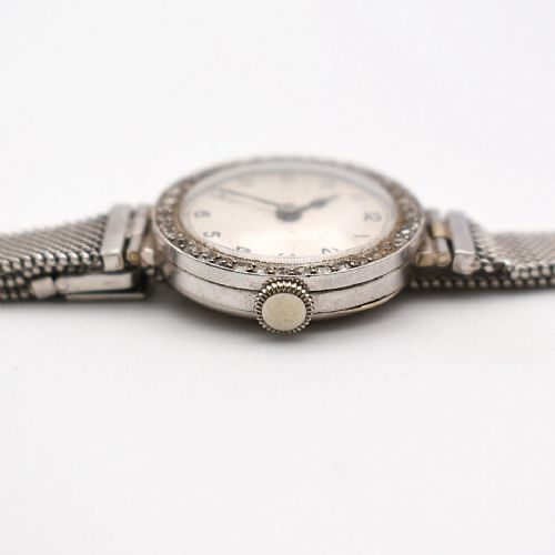 VINTAGE MOVADO 18CT WHITE GOLD DIAMOND COCKTAIL WATCH - ADDITIONAL PHOTO 5