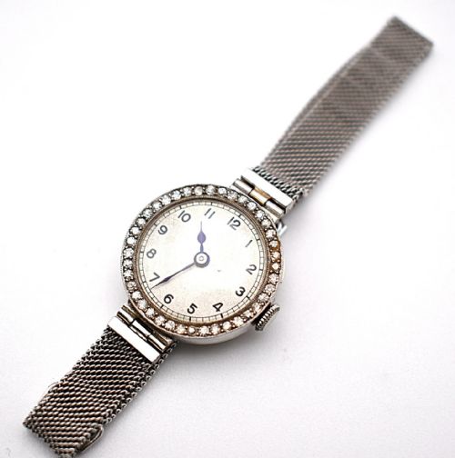 VINTAGE MOVADO 18CT WHITE GOLD DIAMOND COCKTAIL WATCH - ADDITIONAL PHOTO 6
