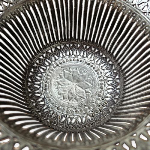 ANTIQUE INDIAN SOLID SILVER WIREWORK COMPOTE CIRCA 19TH EARLY 20TH CENTURY - ADDITIONAL PHOTO 2