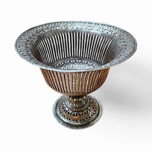 ANTIQUE INDIAN SOLID SILVER WIREWORK COMPOTE CIRCA 19TH EARLY 20TH CENTURY - ADDITIONAL PHOTO 8