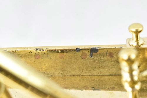 19TH CENTURY LARGE HIGH QUALITY ANTIQUE BRASS MODEL SHIP WITH A CENTRAL COMPASS - ADDITIONAL PHOTO 15
