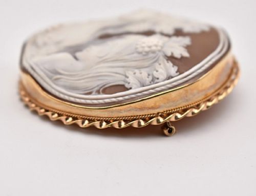 ANTIQUE SHELL CARVED CAMEO MOUNTED ON 9CT GOLD DETAILED MOUNT - ADDITIONAL PHOTO 3