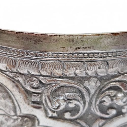ANTIQUE SOLID SILVER REPOUSS BOWL INTRICATE HANDCHASED FIGURES SOUTHEAST A - ADDITIONAL PHOTO 8