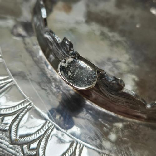 ANTIQUE THAI SOLID SILVER FOOTED BOWL INTRICATELY HANDCRAFTED ORNATE DESIGN - ADDITIONAL PHOTO 13
