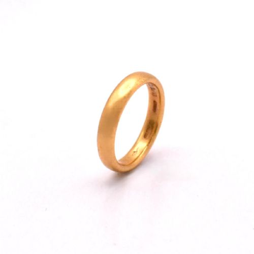 VINTAGE 22CT YELLOW GOLD HALLMARKED BY W E D L WEDDING BAND SIZE M 12 1930S - ADDITIONAL PHOTO 1