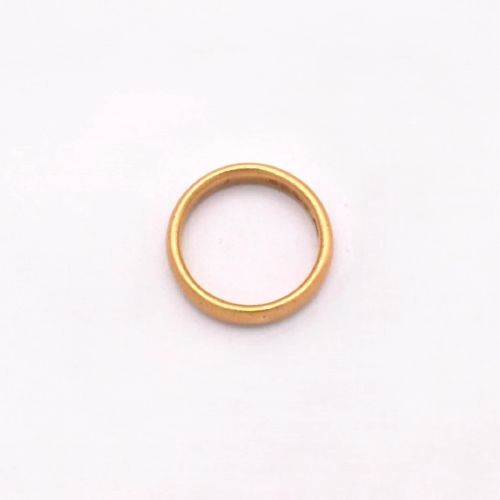 VINTAGE 22CT YELLOW GOLD HALLMARKED BY W E D L WEDDING BAND SIZE M 12 1930S - ADDITIONAL PHOTO 3
