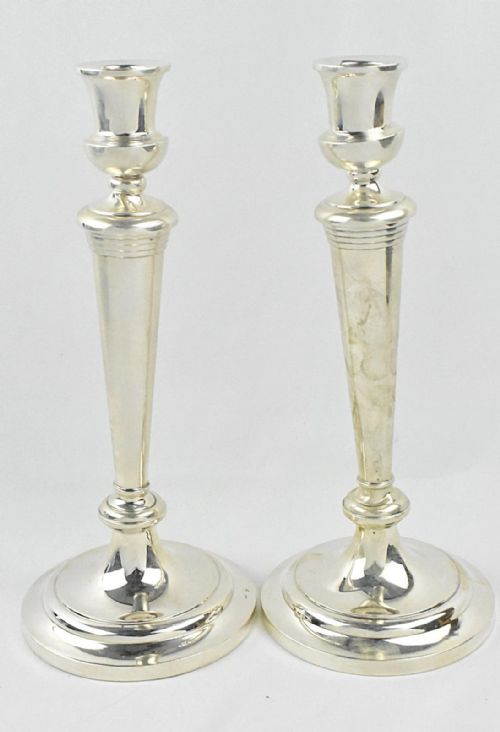 PAIR OF VINTAGE CONTINENTAL SILVER 916 2ARM 3LIGHT CANDELABRAS GEORGIAN STYLE - ADDITIONAL PHOTO 2