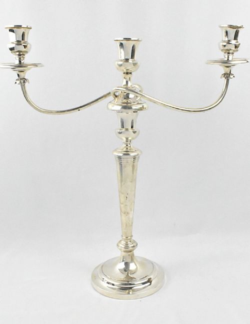 PAIR OF VINTAGE CONTINENTAL SILVER 916 2ARM 3LIGHT CANDELABRAS GEORGIAN STYLE - ADDITIONAL PHOTO 4