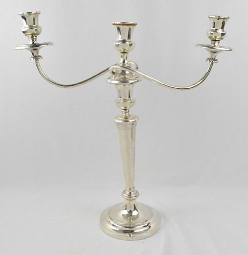 PAIR OF VINTAGE CONTINENTAL SILVER 916 2ARM 3LIGHT CANDELABRAS GEORGIAN STYLE - ADDITIONAL PHOTO 6