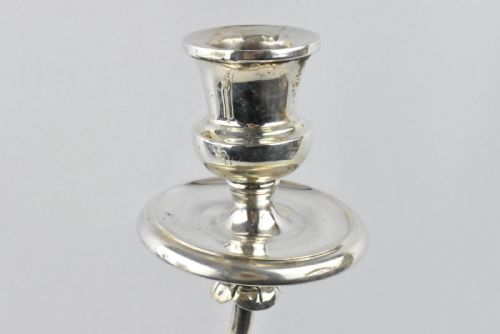 PAIR OF VINTAGE CONTINENTAL SILVER 916 2ARM 3LIGHT CANDELABRAS GEORGIAN STYLE - ADDITIONAL PHOTO 8
