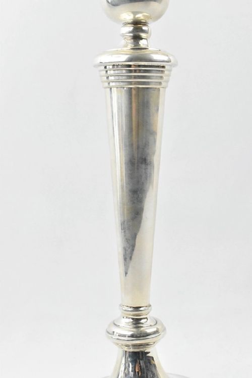 PAIR OF VINTAGE CONTINENTAL SILVER 916 2ARM 3LIGHT CANDELABRAS GEORGIAN STYLE - ADDITIONAL PHOTO 11