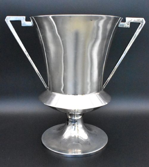 VICTORIAN 1896 JAMES DIXON SONS SHEFFIELD ART DECO TWOHANDLED TROPHY CUP - ADDITIONAL PHOTO 4