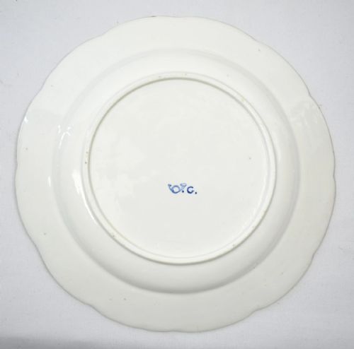 SET OF EIGHT 18C CHANTILLY SOFT PASTE PORCELAIN PLATES FLORAL OZIER BORDER - ADDITIONAL PHOTO 3