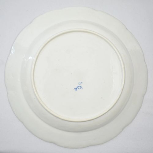 SET OF EIGHT 18C CHANTILLY SOFT PASTE PORCELAIN PLATES FLORAL OZIER BORDER - ADDITIONAL PHOTO 6