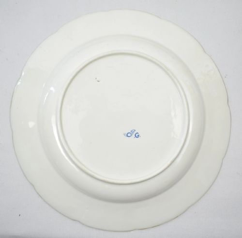 SET OF EIGHT 18C CHANTILLY SOFT PASTE PORCELAIN PLATES FLORAL OZIER BORDER - ADDITIONAL PHOTO 9