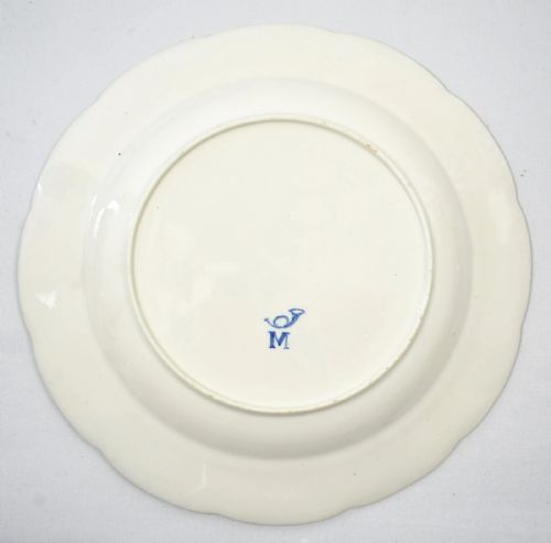 SET OF EIGHT 18C CHANTILLY SOFT PASTE PORCELAIN PLATES FLORAL OZIER BORDER - ADDITIONAL PHOTO 11