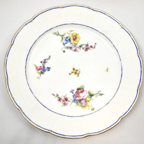 SET OF SEVEN 18TH CENTURY FRENCH SEVRES PORCELAIN PLATES FLORAL CIRCA 1751175 - ADDITIONAL PHOTO 1