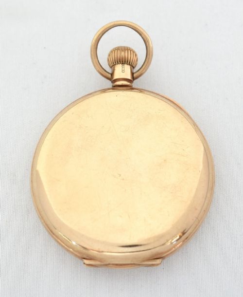 9CT GOLD HALF HUNTER POCKET WATCH EASTERN WATCH CASE CO CRITERION 15J SWISS EWC - ADDITIONAL PHOTO 1