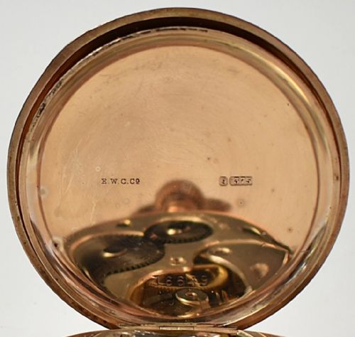 9CT GOLD HALF HUNTER POCKET WATCH EASTERN WATCH CASE CO CRITERION 15J SWISS EWC - ADDITIONAL PHOTO 5