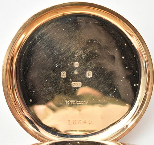 9CT GOLD HALF HUNTER POCKET WATCH EASTERN WATCH CASE CO CRITERION 15J SWISS EWC - ADDITIONAL PHOTO 6