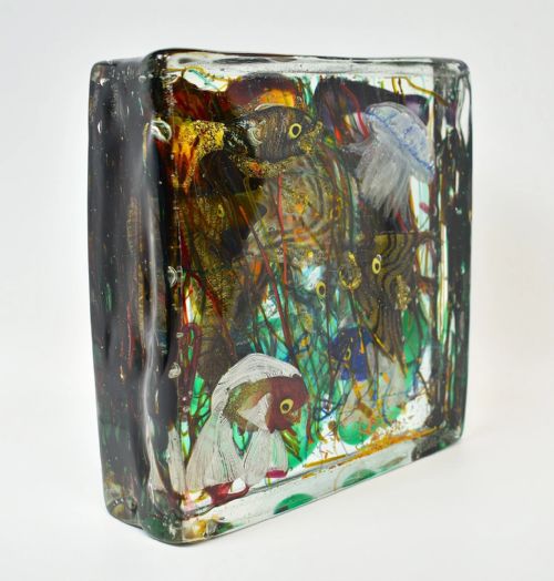 LARGE MURANO GLASS AQUARIUM SCULPTURE FISH TANK SOMMERSO GINO CENEDESE C 1930'S - ADDITIONAL PHOTO 8