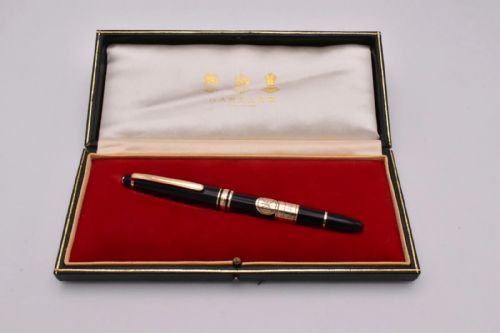 RARE GOLD MONTBLANC MEISTERSTCK 144 FOUNTAIN PEN GARRARDS SPECIAL ORDER 14K NIB - ADDITIONAL PHOTO 1