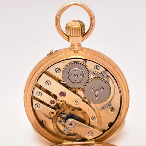 RARE A GOLAYLERESCHE GENEVE 18K GOLD VICTORIAN HALF HUNTER WATCH 187080S - ADDITIONAL PHOTO 5