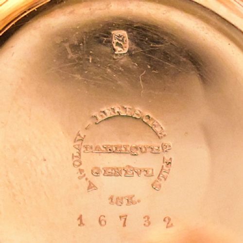 RARE A GOLAYLERESCHE GENEVE 18K GOLD VICTORIAN HALF HUNTER WATCH 187080S - ADDITIONAL PHOTO 7