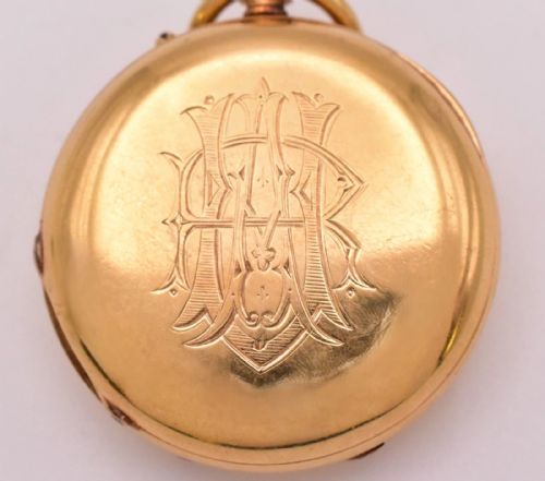 RARE ANTIQUE 18CT GOLD HALF HUNTER POCKET WATCH GEORGE JACKSON GLASGOW FM 1880S - ADDITIONAL PHOTO 3