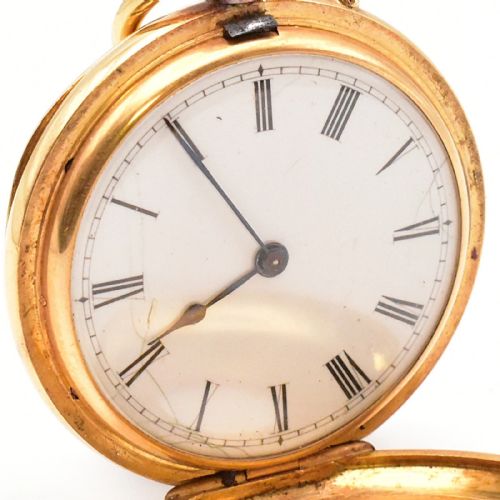 RARE ANTIQUE 18CT GOLD HALF HUNTER POCKET WATCH GEORGE JACKSON GLASGOW FM 1880S - ADDITIONAL PHOTO 6