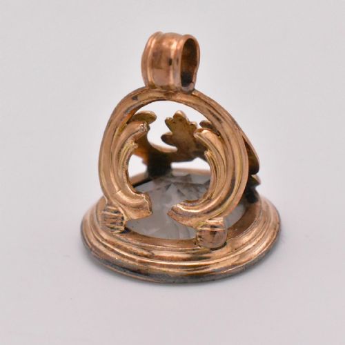 ANTIQUE GEORGIAN WILLIAM SHAKESPEARE INTAGLIO FOB SEAL RING ROCK CRYSTAL - ADDITIONAL PHOTO 1