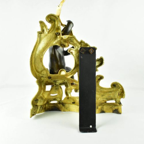 PAIR OF FRENCH 19THCENTURY LOUIS XVSTYLE GILT AND PATINATED BRONZE CHENETS - ADDITIONAL PHOTO 8