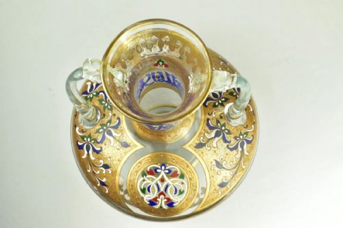 A LARGE PHILIPPEJOSEPH BROCARD MAMLUKSTYLE ENAMELLED GILDED GLASS VASE C 19TH - ADDITIONAL PHOTO 8