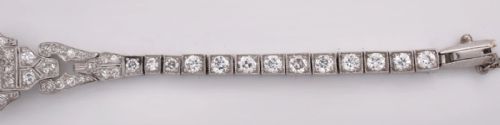 ART DECO PLATINUM DIAMOND COCKTAIL WATCH 200CT SWISS JEWELLED LEVER C1930 - ADDITIONAL PHOTO 5