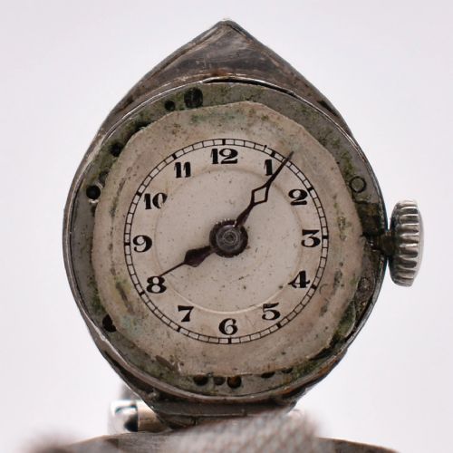 ART DECO PLATINUM 200 CT DIAMOND COCKTAIL WATCH 18K WHITE GOLD MESH BRACELET - ADDITIONAL PHOTO 8