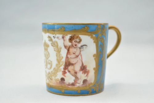 1846 SEVRES PORCELAIN CUPS SAUCERS SET 6 CHATEAU DES TUILERIES LOUIS PHILIPPE - ADDITIONAL PHOTO 10