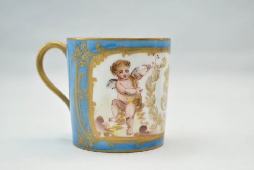 1846 SEVRES PORCELAIN CUPS SAUCERS SET 6 CHATEAU DES TUILERIES LOUIS PHILIPPE - ADDITIONAL PHOTO 11