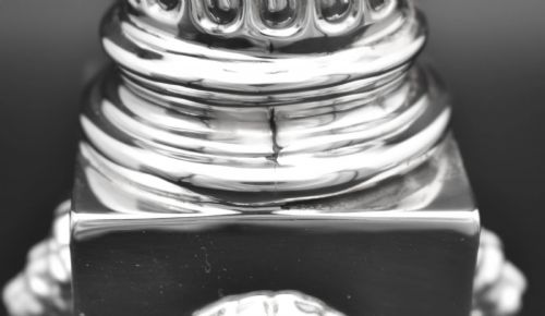 ANTIQUE STERLING SILVER CORINTHIAN COLUMN CANDLESTICKS BIRMINGHAM 1911 LION MASK - ADDITIONAL PHOTO 8