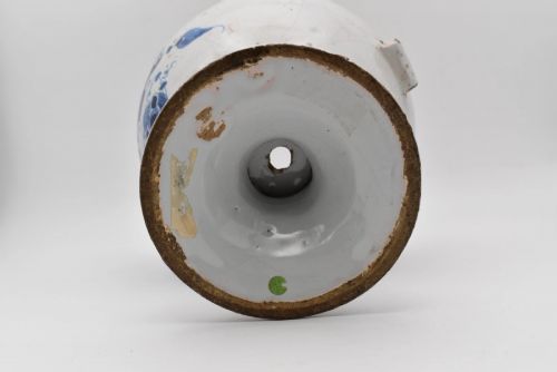 ANTIQUE ENGLISH DELFTWARE APOTHECARY WET DRUG JAR S BALSAM CHERUB SHELL C1740 - ADDITIONAL PHOTO 5