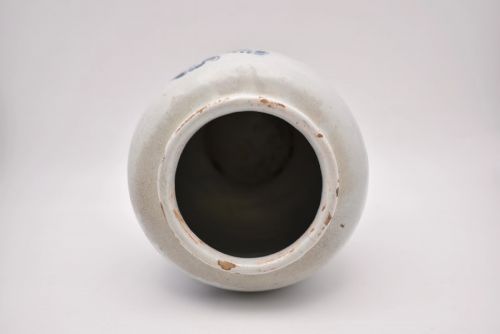 18TH CENTURY ENGLISH DELFTWARE DRUG JAR CONFCARDIAC APOTHECARY BLUE P MARK - ADDITIONAL PHOTO 4