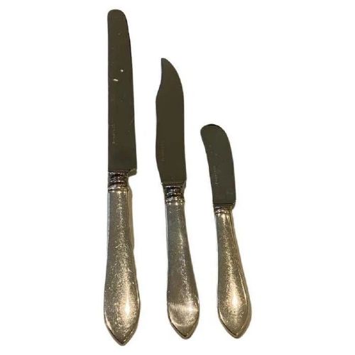 TIFFANY STERLING SILVER 79PIECE FLATWARE SET IN FANEUIL PATTERN ART DECO - ADDITIONAL PHOTO 6