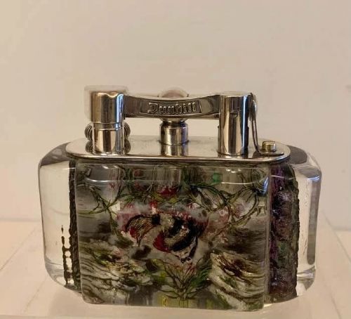 RARE VINTAGE HALF GIANT DUNHILL AQUARIUM TABLE LIGHTER CIRCA 1950 - ADDITIONAL PHOTO 4