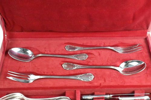 CHRISTOFLE MARLY 52PIECE SILVERPLATED FLATWARE CUTLERY SET WITH CASE - ADDITIONAL PHOTO 1