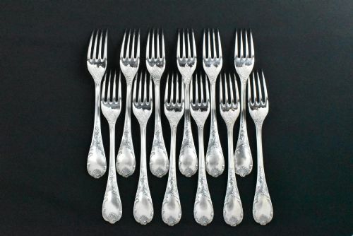 CHRISTOFLE MARLY 52PIECE SILVERPLATED FLATWARE CUTLERY SET WITH CASE - ADDITIONAL PHOTO 3
