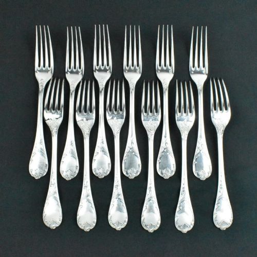 CHRISTOFLE MARLY 52PIECE SILVERPLATED FLATWARE CUTLERY SET WITH CASE - ADDITIONAL PHOTO 6