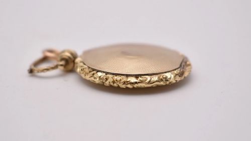 ANTIQUE GEORGIAN GOLD PORTRAIT MINIATURE PENDANT LOCKET HAND PAINTED CA 1700S - ADDITIONAL PHOTO 5
