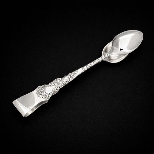 STERLING SILVER APOSTLE TEASPOON SUGAR TONGS SET CASE BIRMINGHAM 1900 DA 13PC - ADDITIONAL PHOTO 4