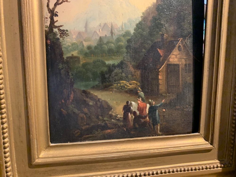 Old Master Painting of Figures in a classical landscape View V