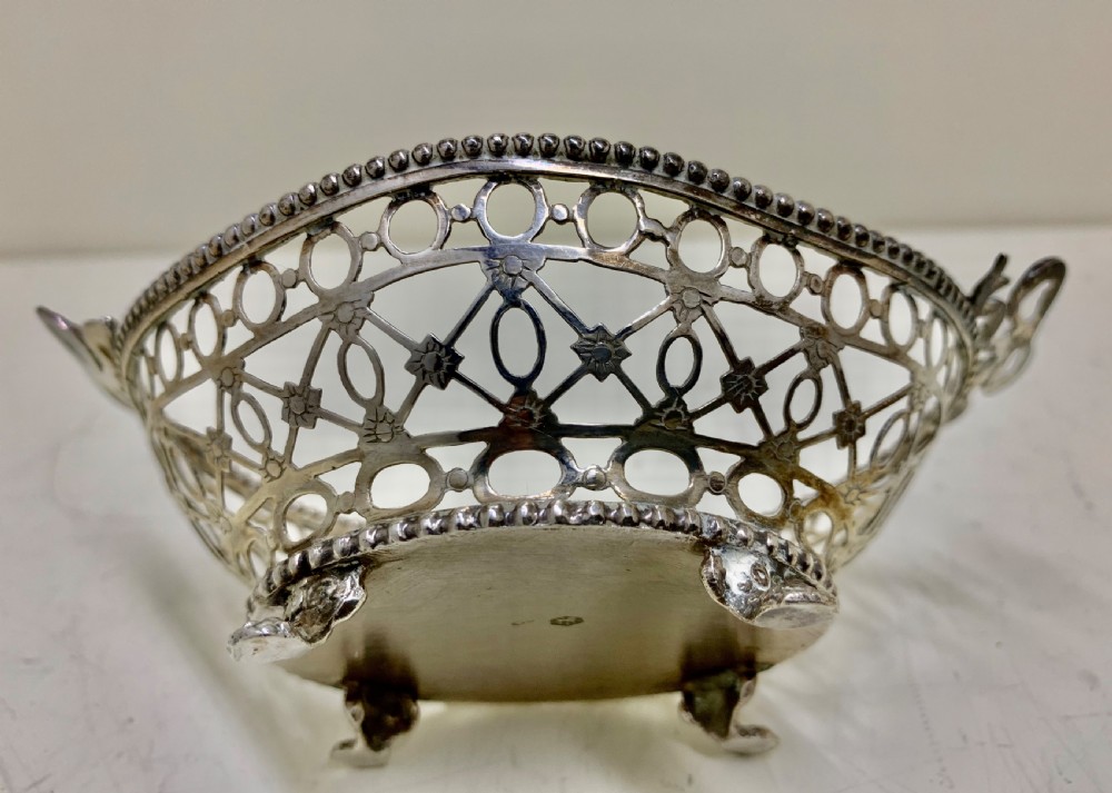 A fine pair Dutch Pierced Silver Bon Bon Dishes View XV